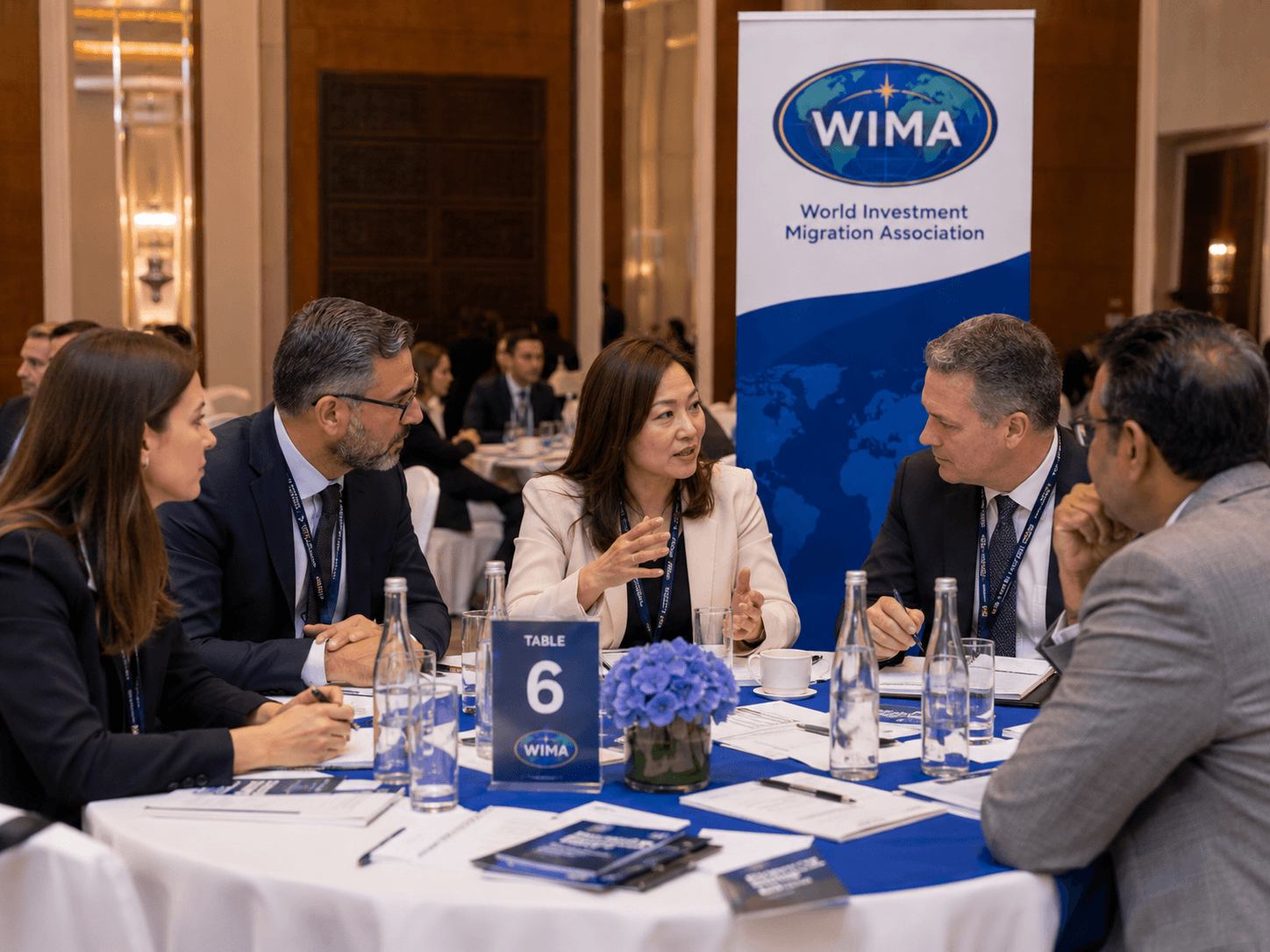 International delegates in a WIMA roundtable meeting