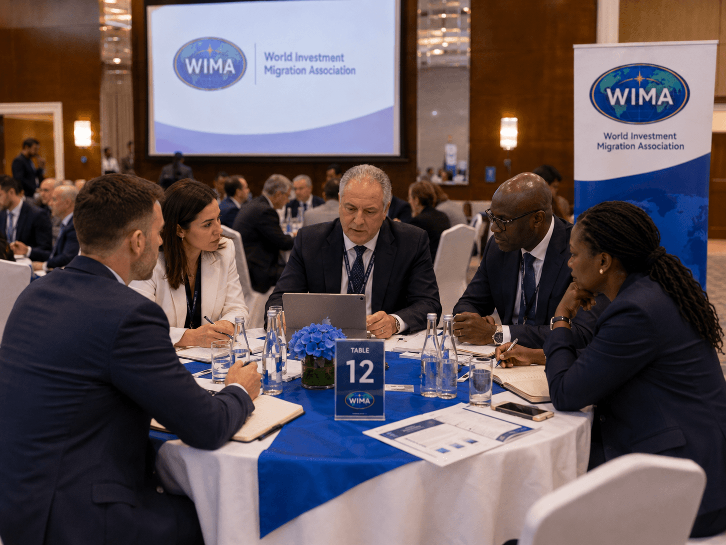Channel meeting at blue table