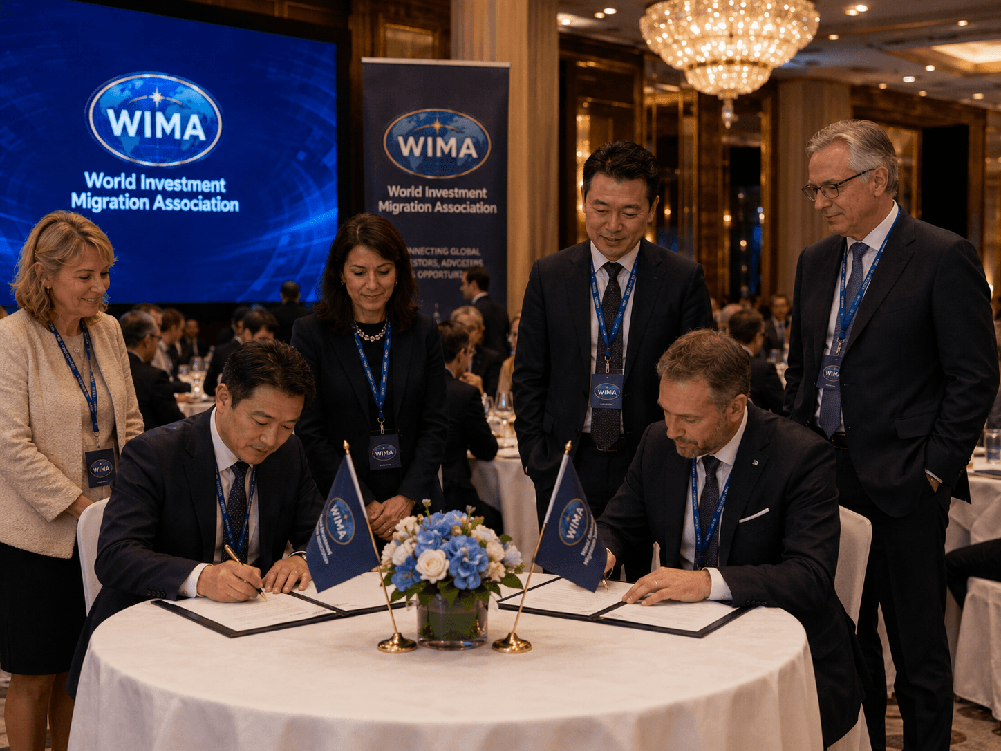 WIMA representatives signing cooperation documents