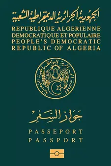 Illustrative Algeria passport cover