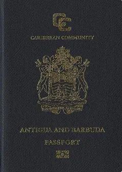 Illustrative Antigua and Barbuda passport cover