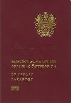 Illustrative Austria passport cover