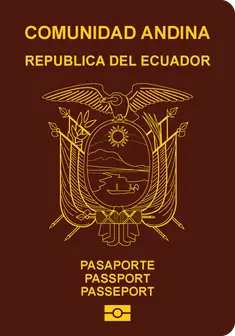 Illustrative Ecuador passport cover