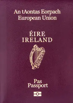 Illustrative Ireland passport cover