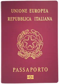 Illustrative Italy passport cover