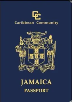 Illustrative Jamaica passport cover