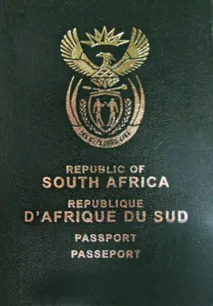 Illustrative South Africa passport cover